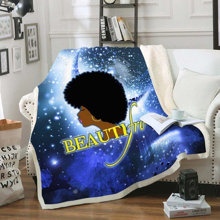 Black Women Sherpa Fleece Blanket