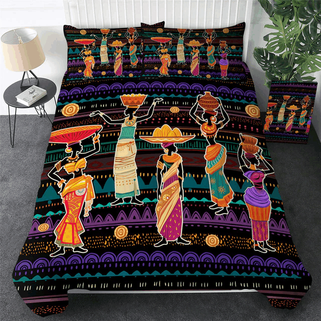 Black Women Bedding Set