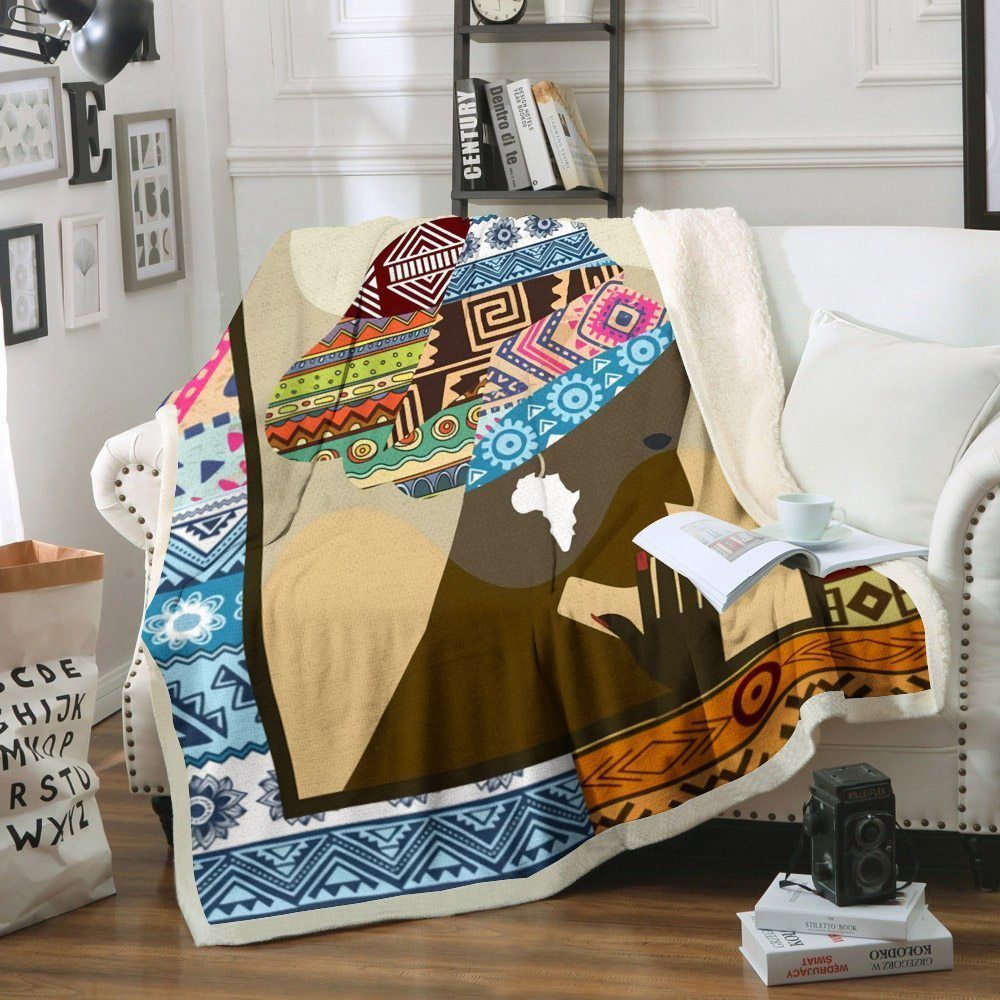 Black Women Sherpa Fleece Blanket