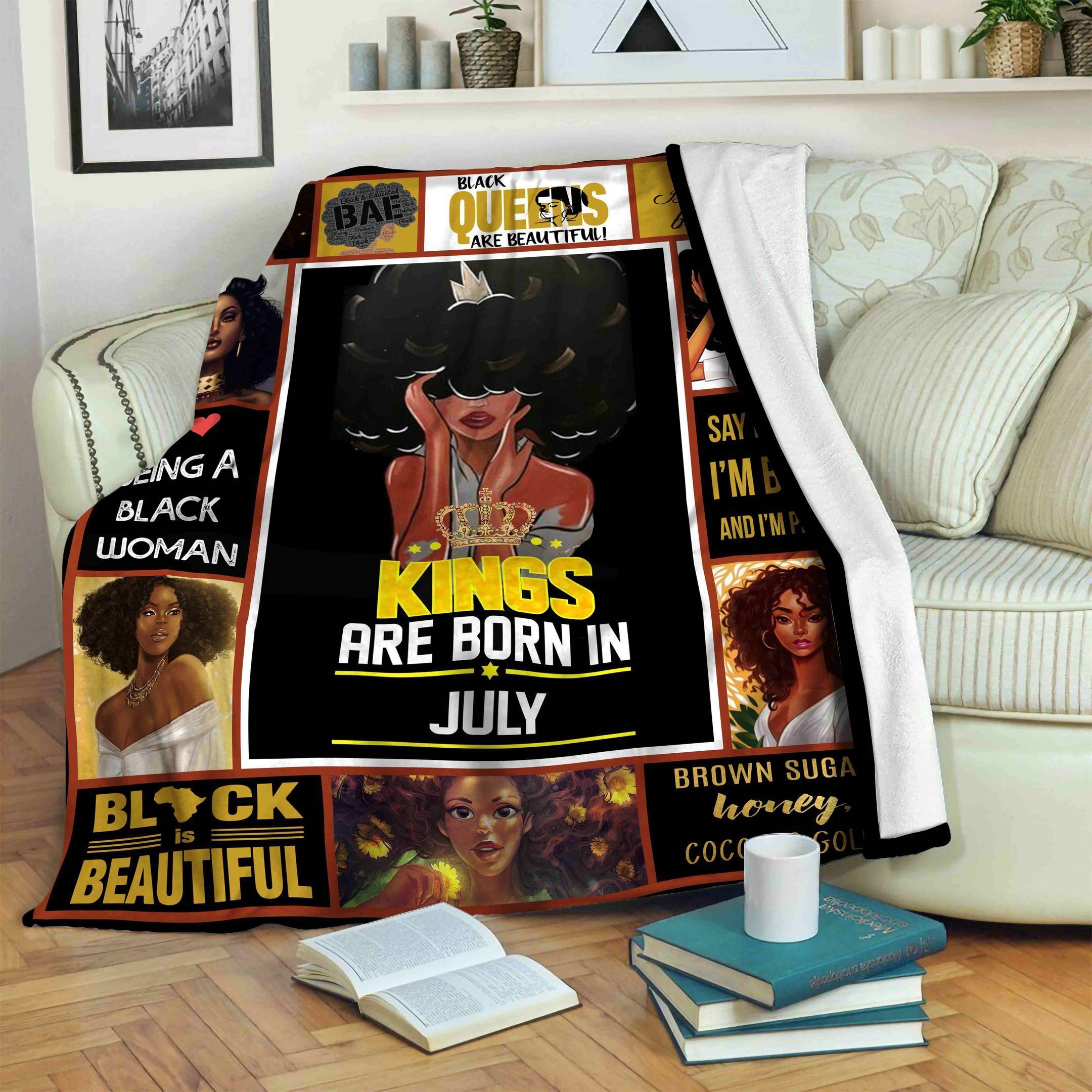 Black Women Fleece Blanket