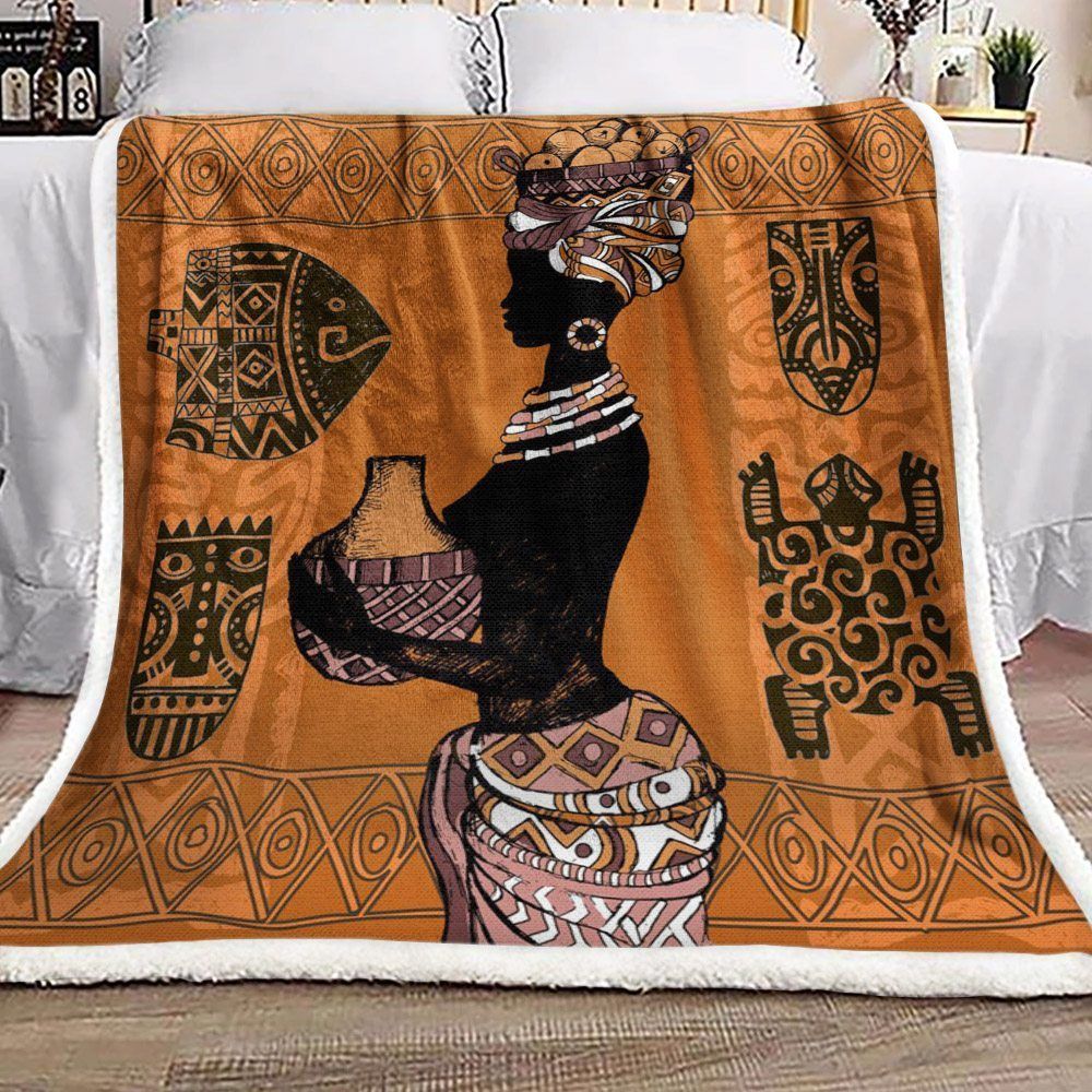 Black Women Sherpa Fleece Blanket