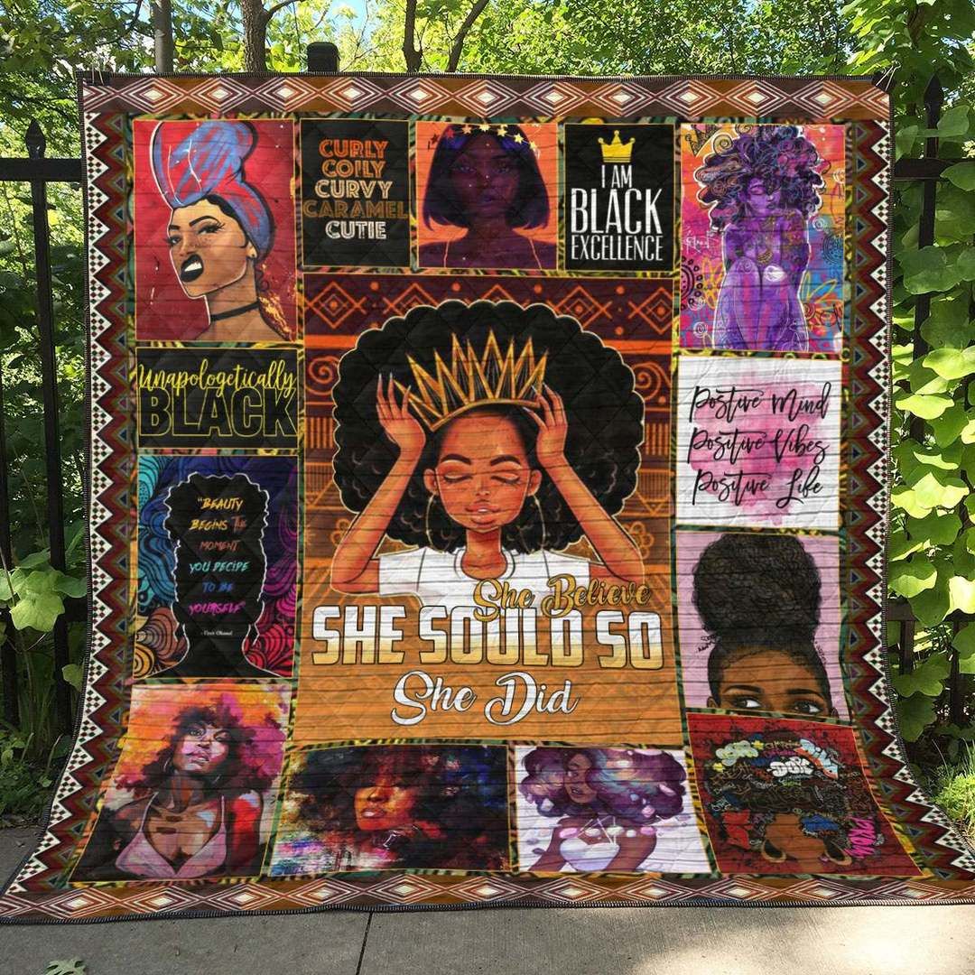 Black Women LI060804B TBG Quilt Blanket