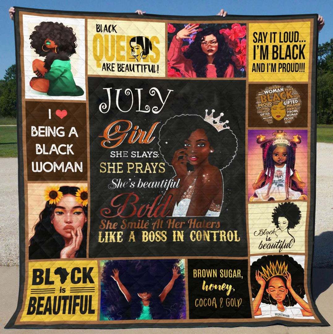 Black Women LI090709A TBG Quilt Blanket