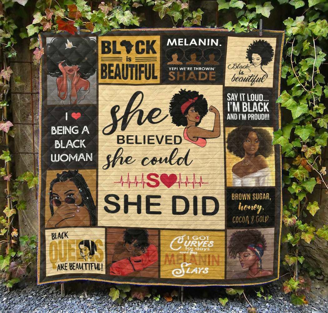 Black Women LI170701A TBG Quilt Blanket
