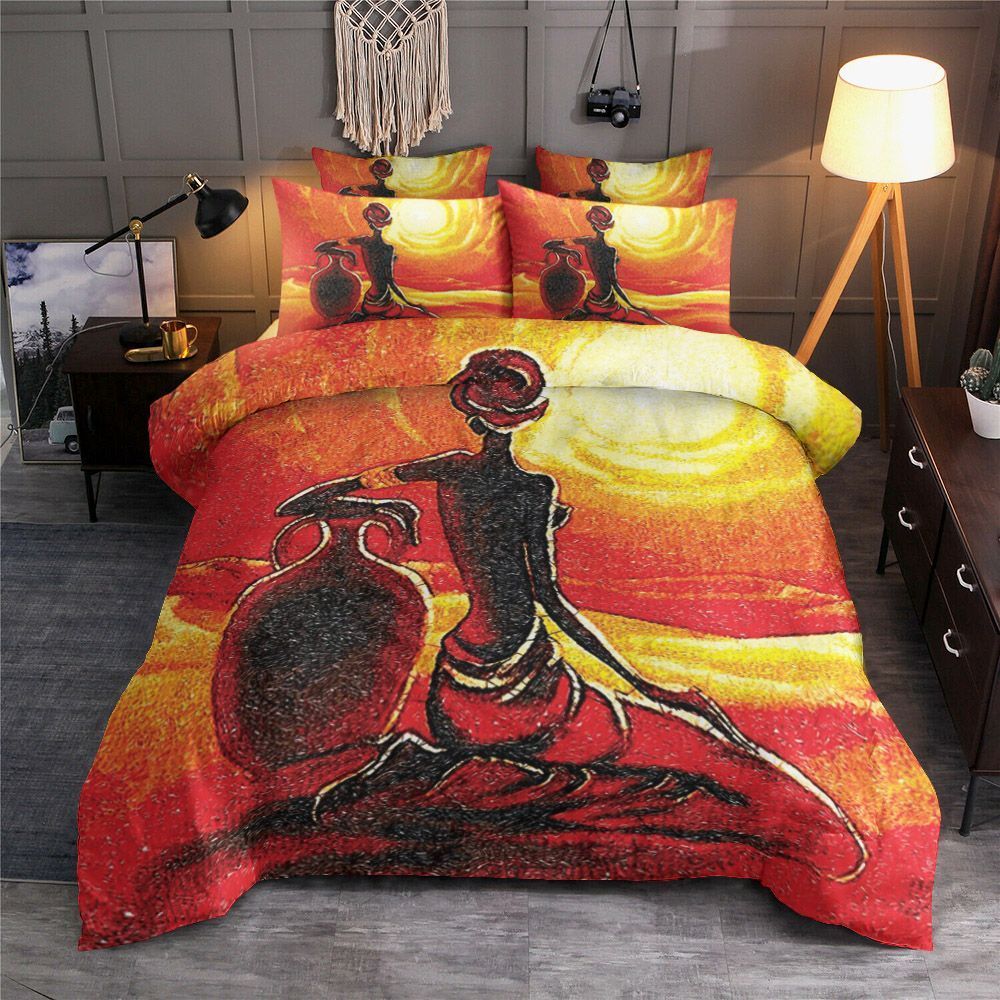 Black Women Bedding Set