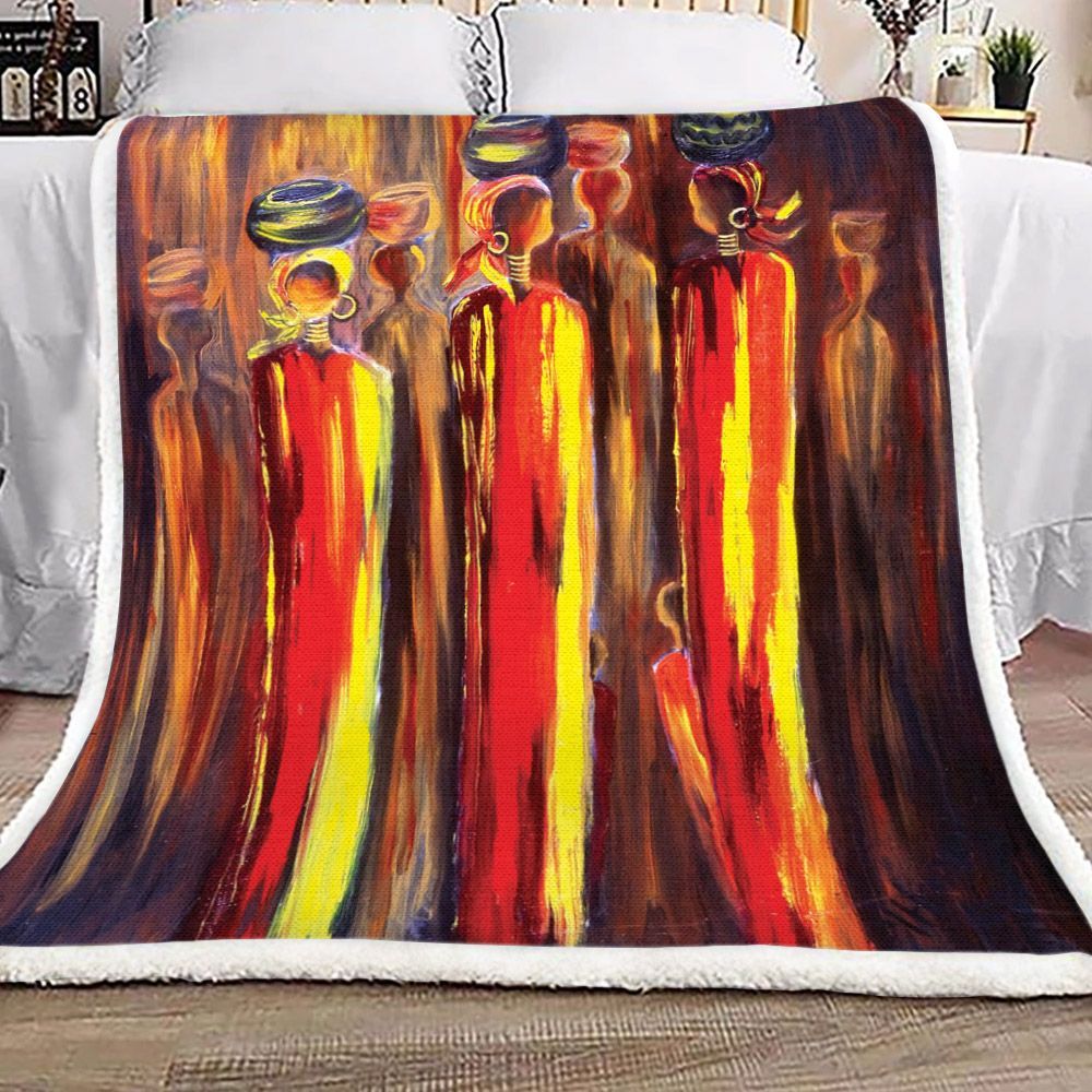 Black Women Sherpa Fleece Blanket