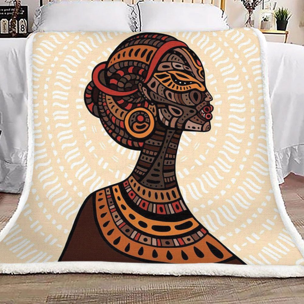 Black Women Sherpa Fleece Blanket