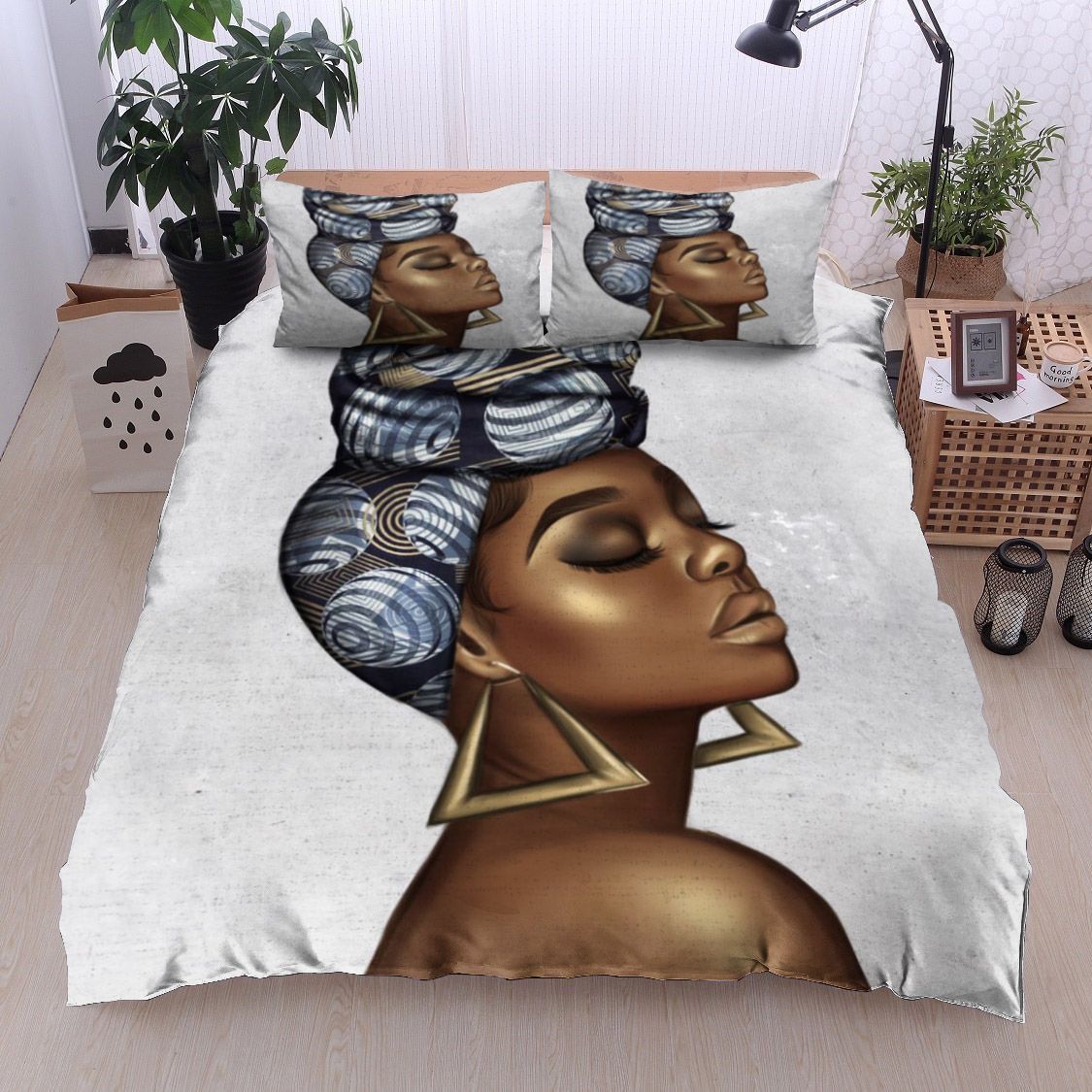 Black Women Bedding Set