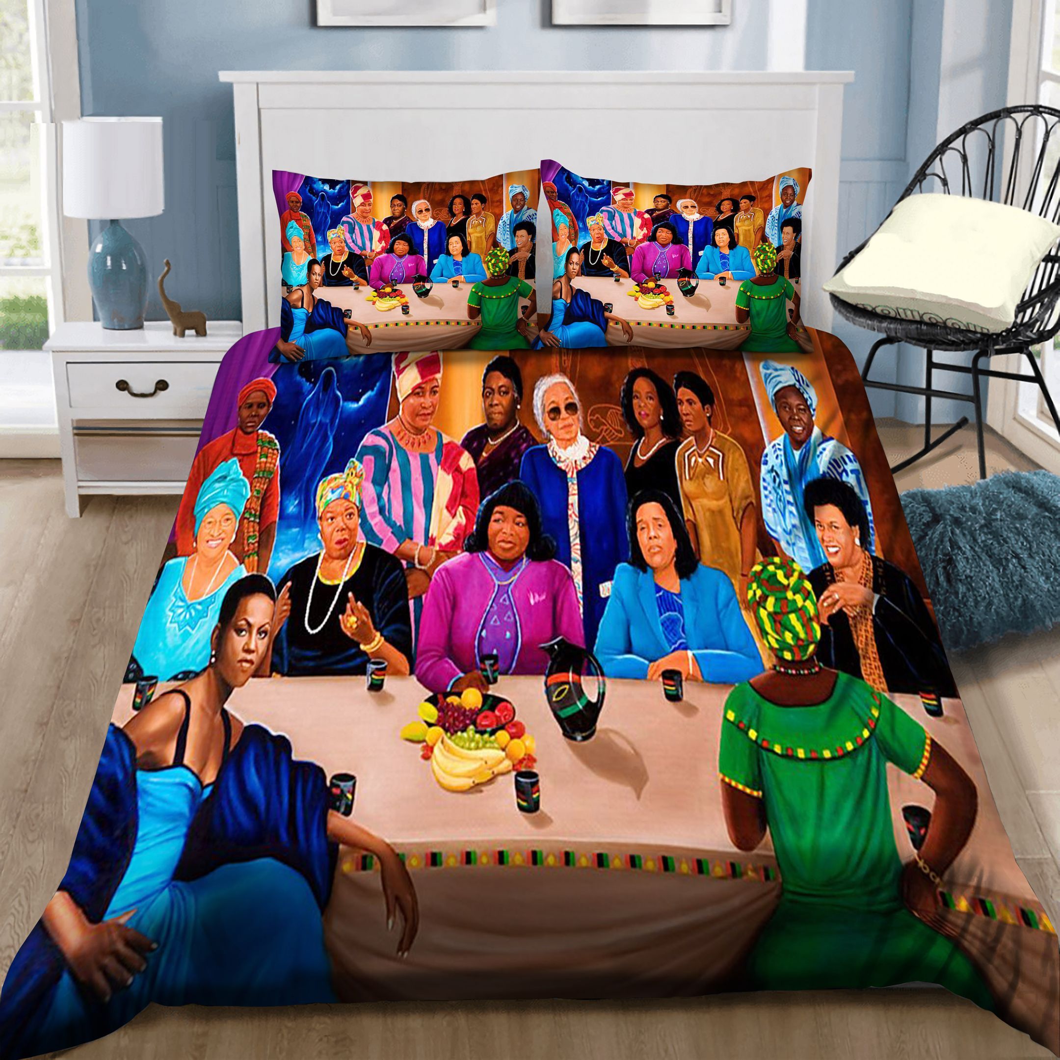 Black Women Party Bedding Set