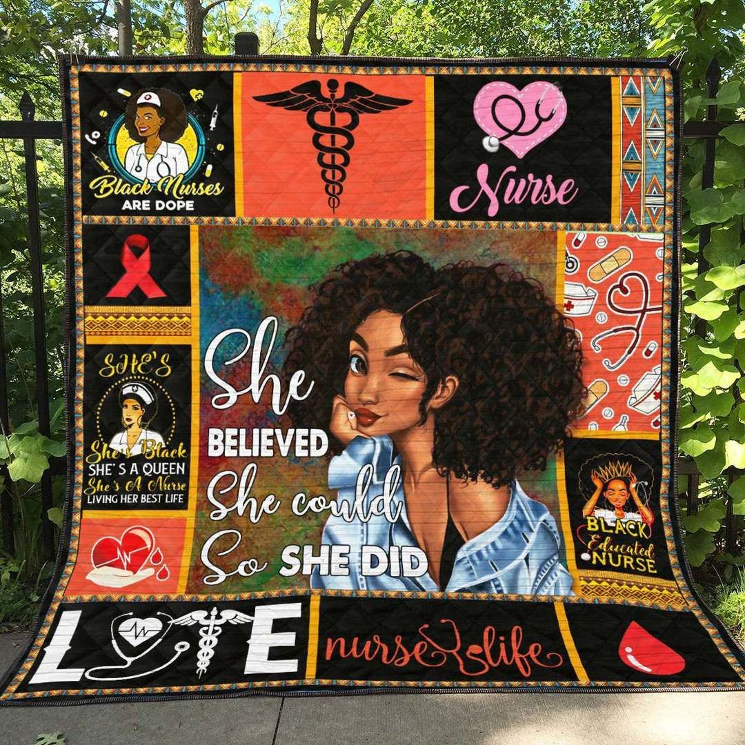Black Women QH260701C TBG Quilt Blanket
