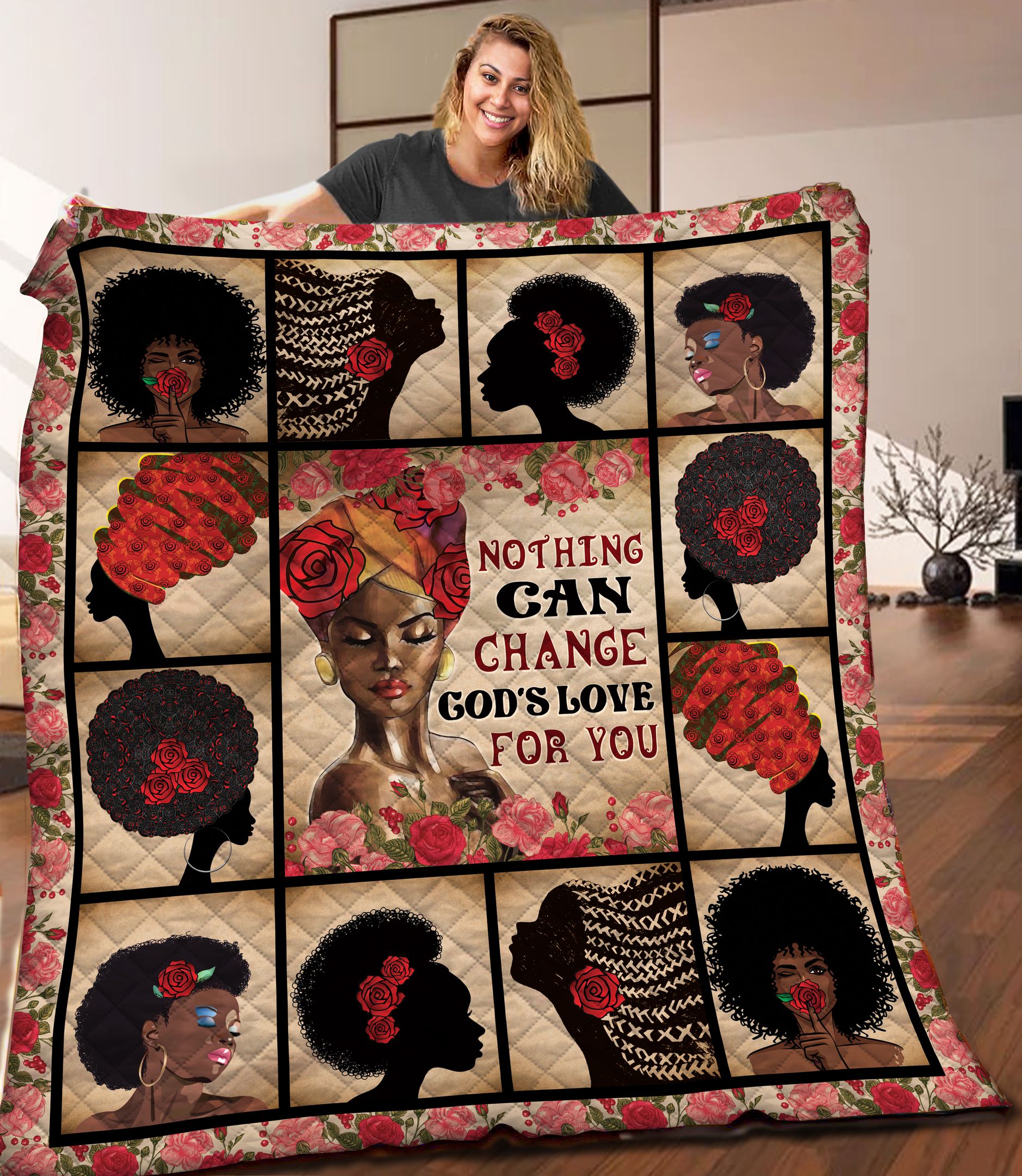 Black women Quilt Blanket C9B060601TA