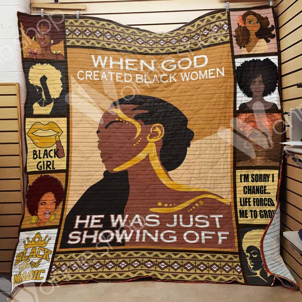 Black Women Quilt Blanket DHC01021407TD