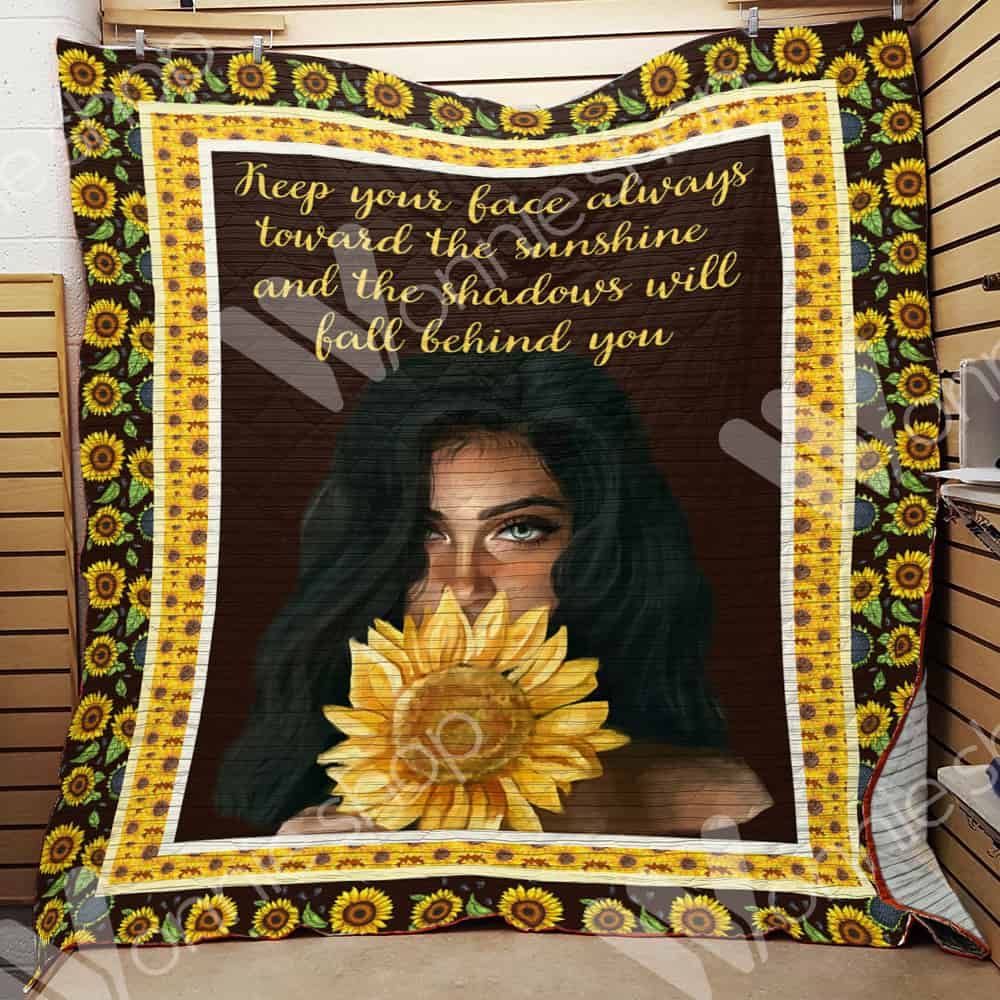 Black Women Sunflower Quilt Blanket DHC01021206TD