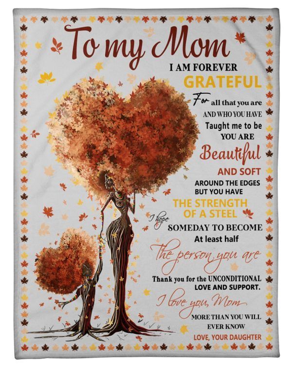 Black Women To My Mom Sherpa Fleece Blanket