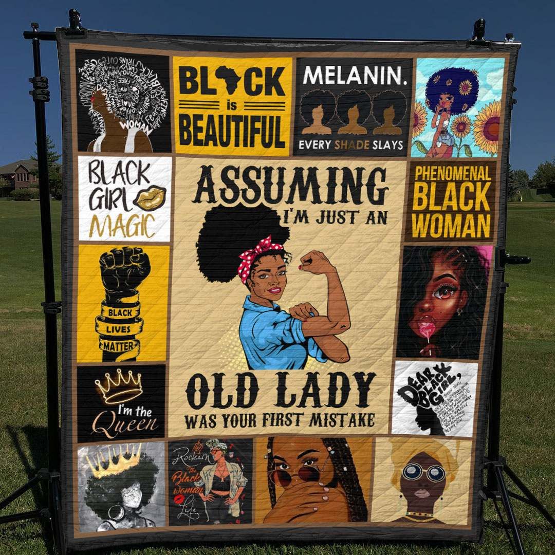 Black women YE290702A Quilt Blanket