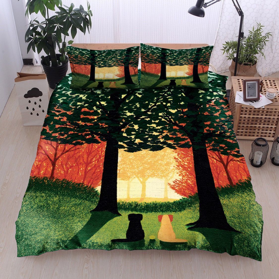 Black Yellow Lab Labrador Retriever Dog Bedding Set