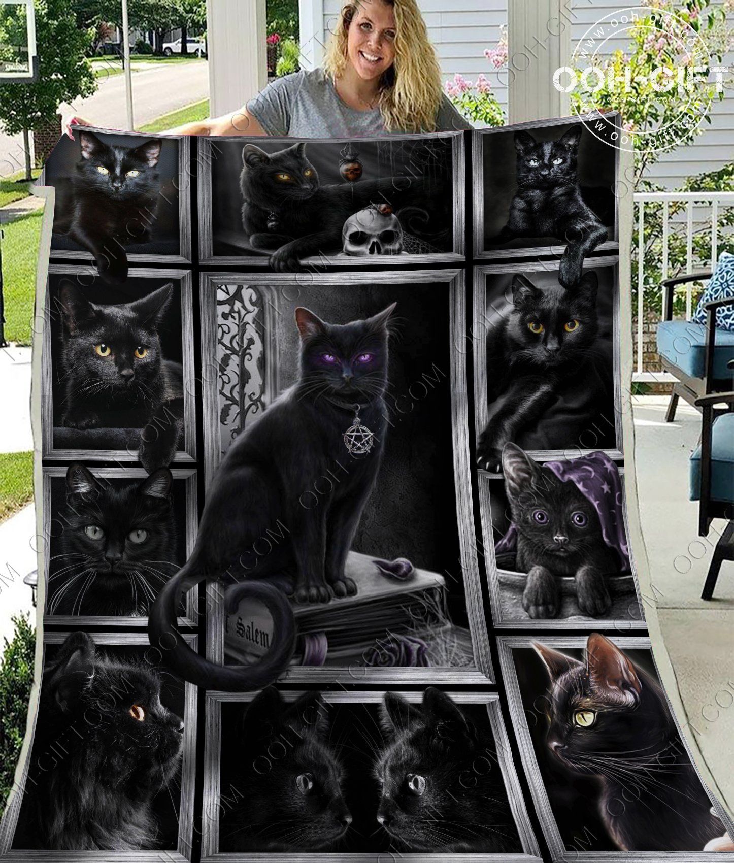 Blackcat Sherpa Fleece Blanket