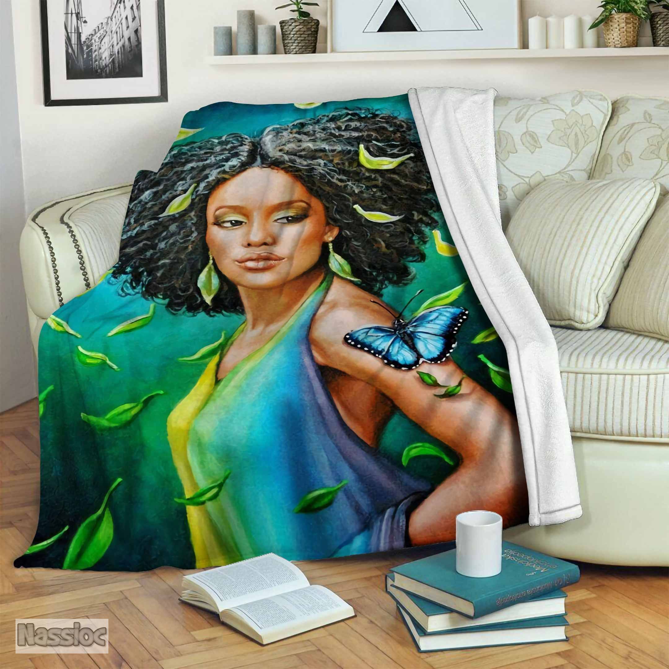Blackwoman Fleece Blanket