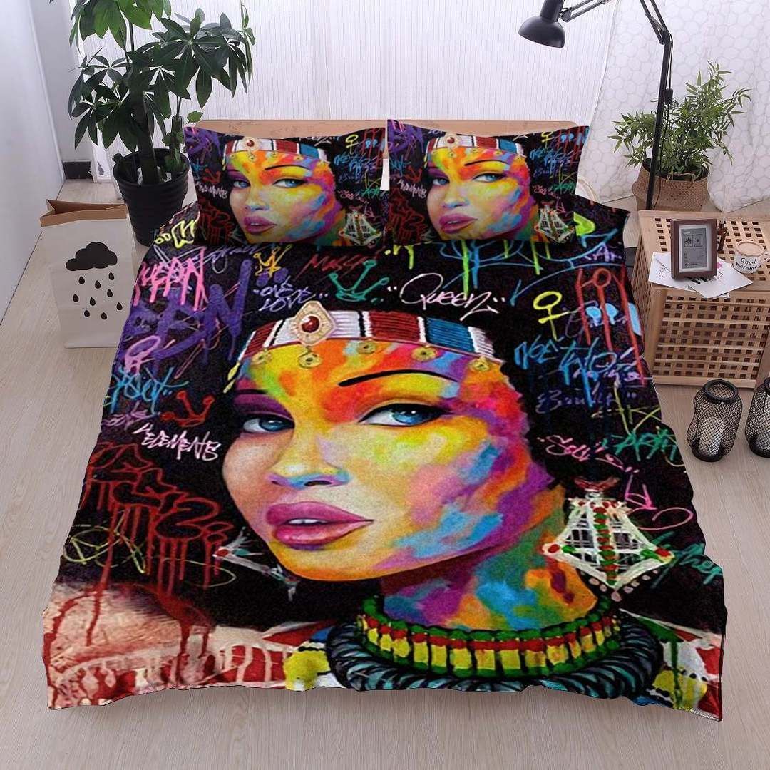 Blackwomen Twin Queen King Cotton Bed Sheets Spread Comforter Bedding Set