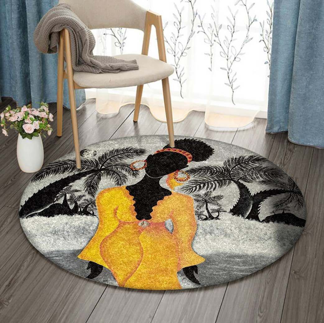 Blackwomen Round Carpet