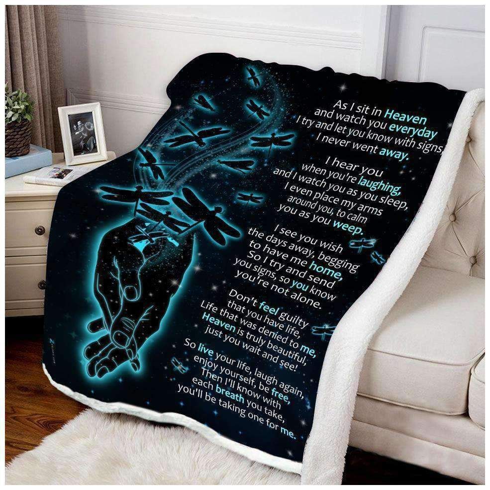 Blanket Gift Dragonfly – As I Sit In Heaven Watch You Everyday