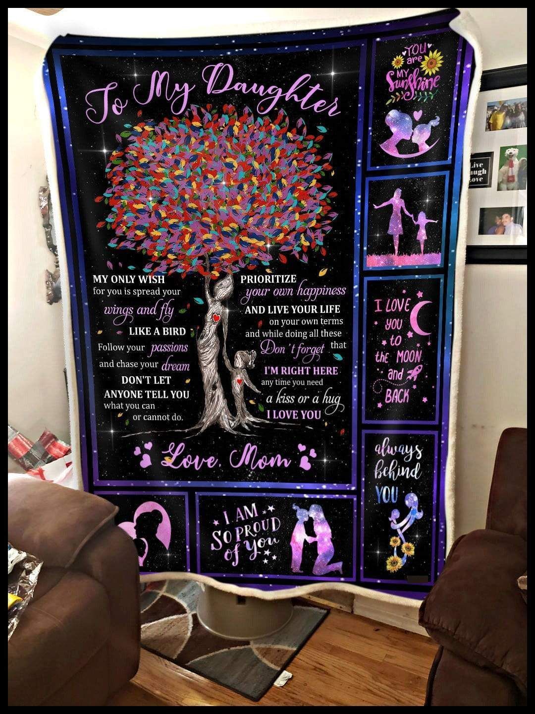 Blanket Gift For Daughter I Am So Proud Of You