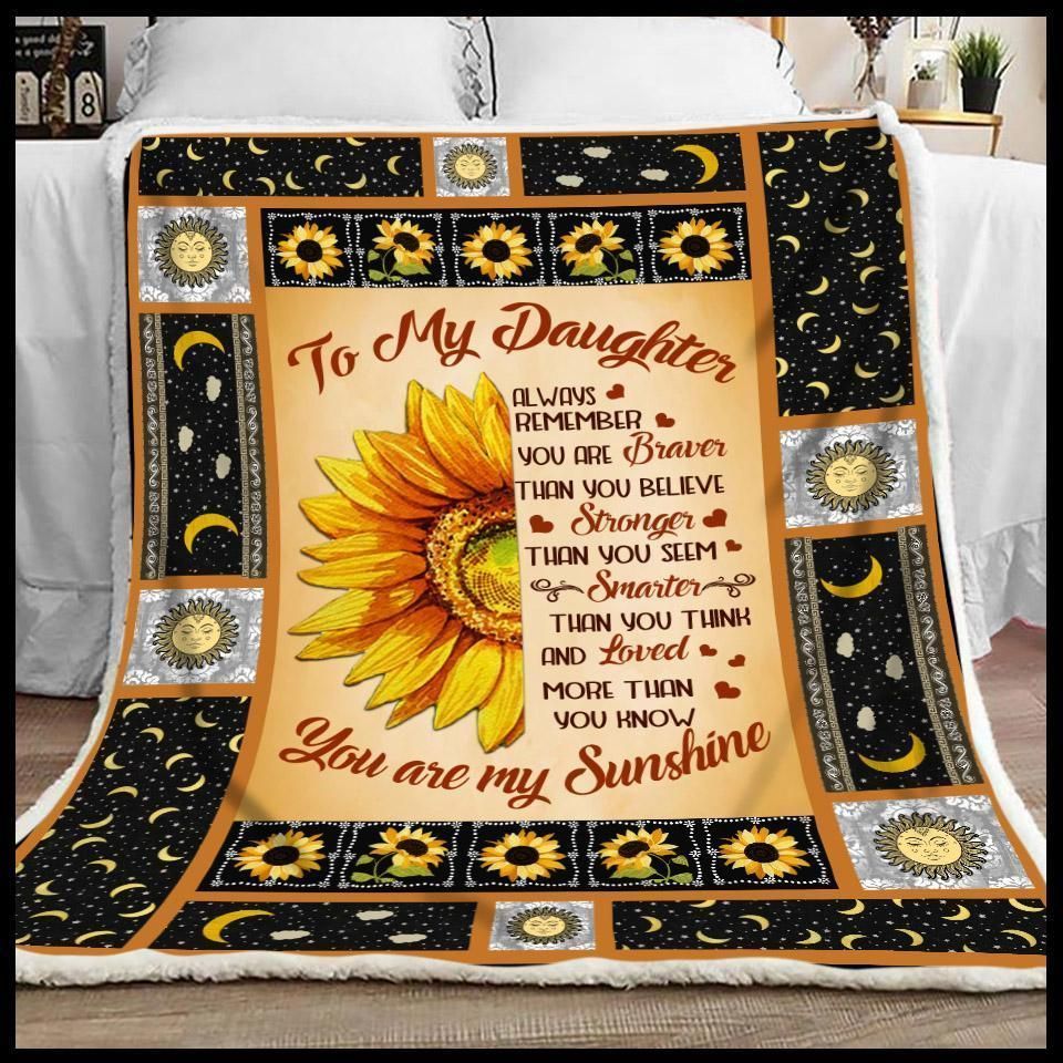 Blanket Gift For Daughter You Are My Sunshine