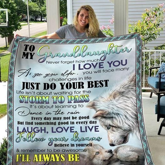 Blanket Gift For Granddaughter Just Do Your Best