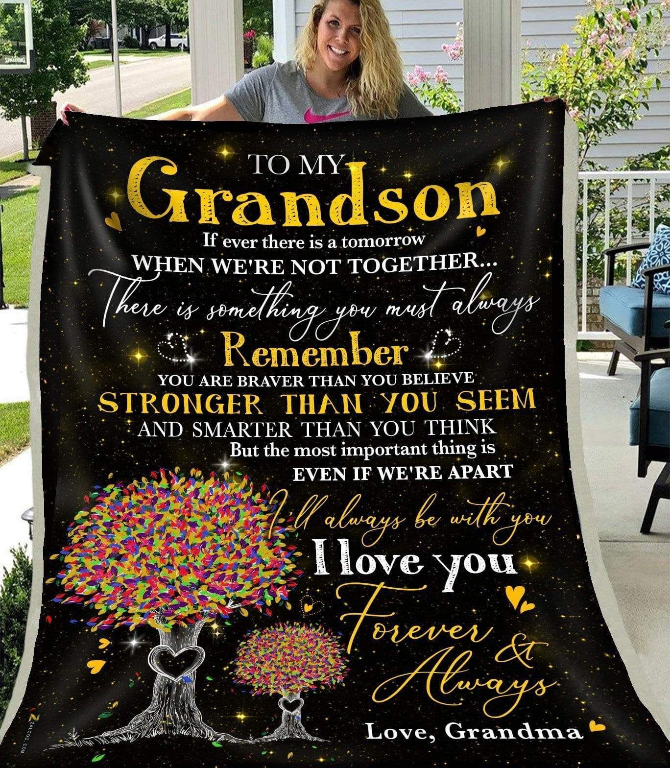 Blanket Gift For Grandson I’ll Always Be With You