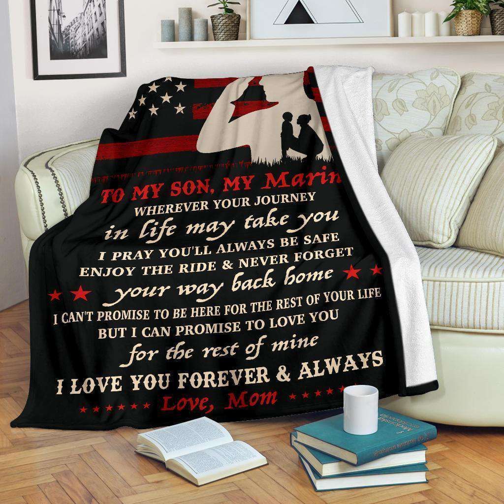 Blanket Gift For Marine Son I Love You Always