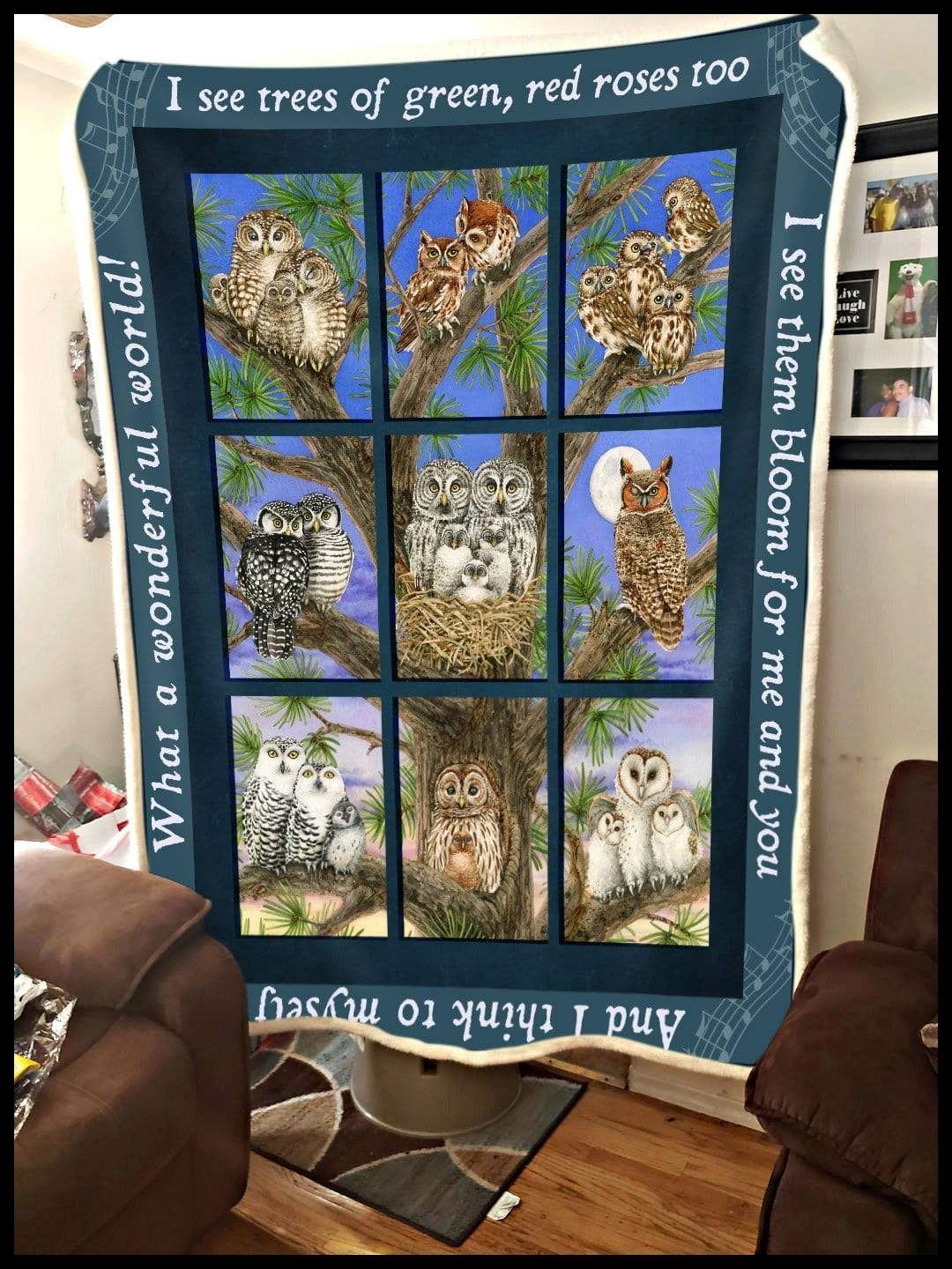 Blanket Gift For Owl Lovers What A Wonderful Works
