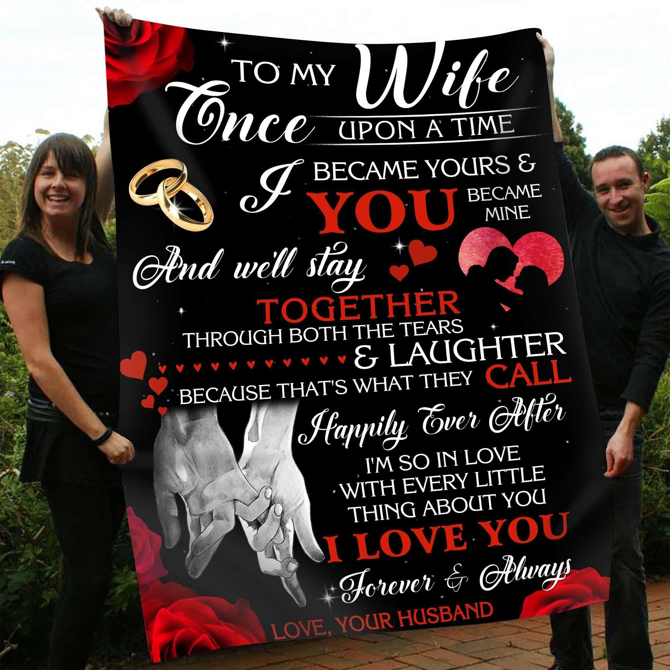 Blanket Gift For Wife We’ll Stay Together Through Both The Tears And Laughter