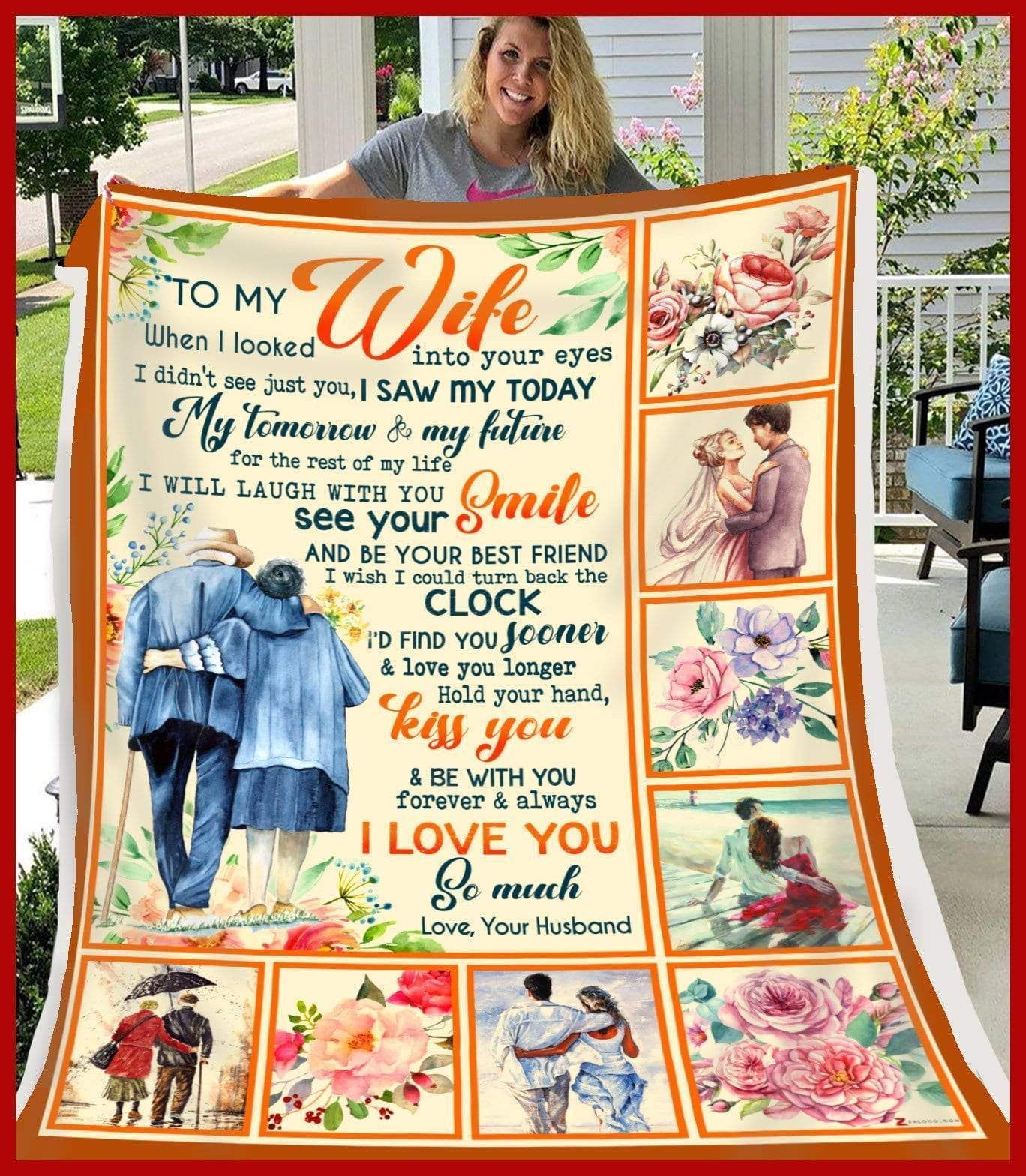 Blanket Gift For Wife When I Looked Into Your Eyes