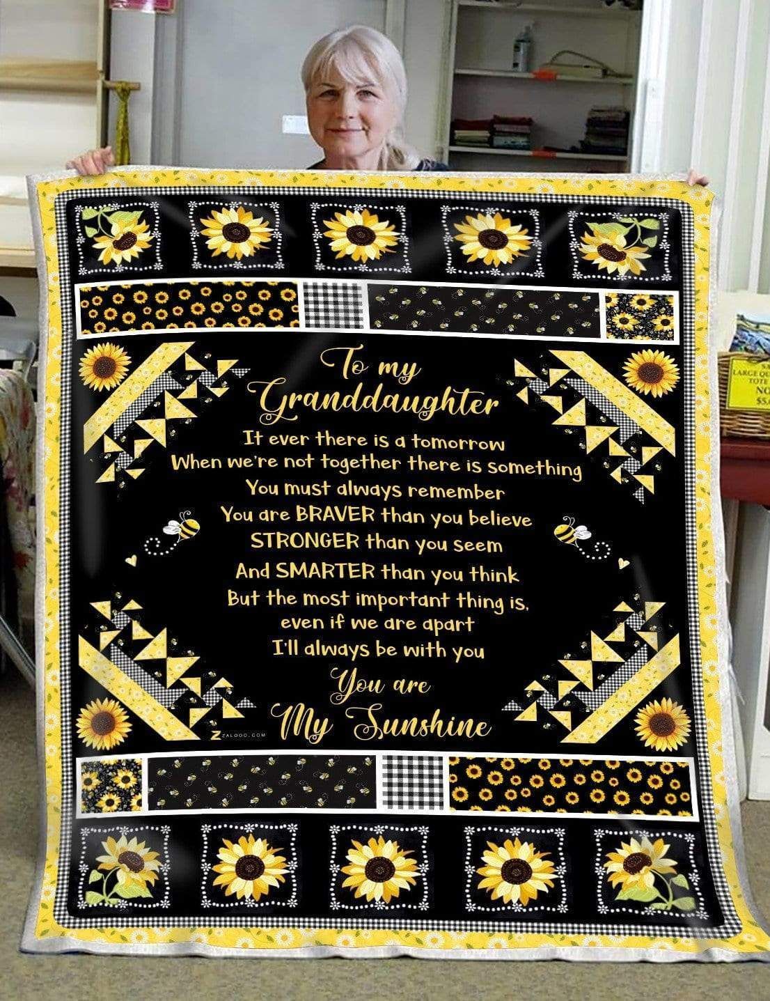 Blanket Giving Granddaughter You Are Braver Than You Believe
