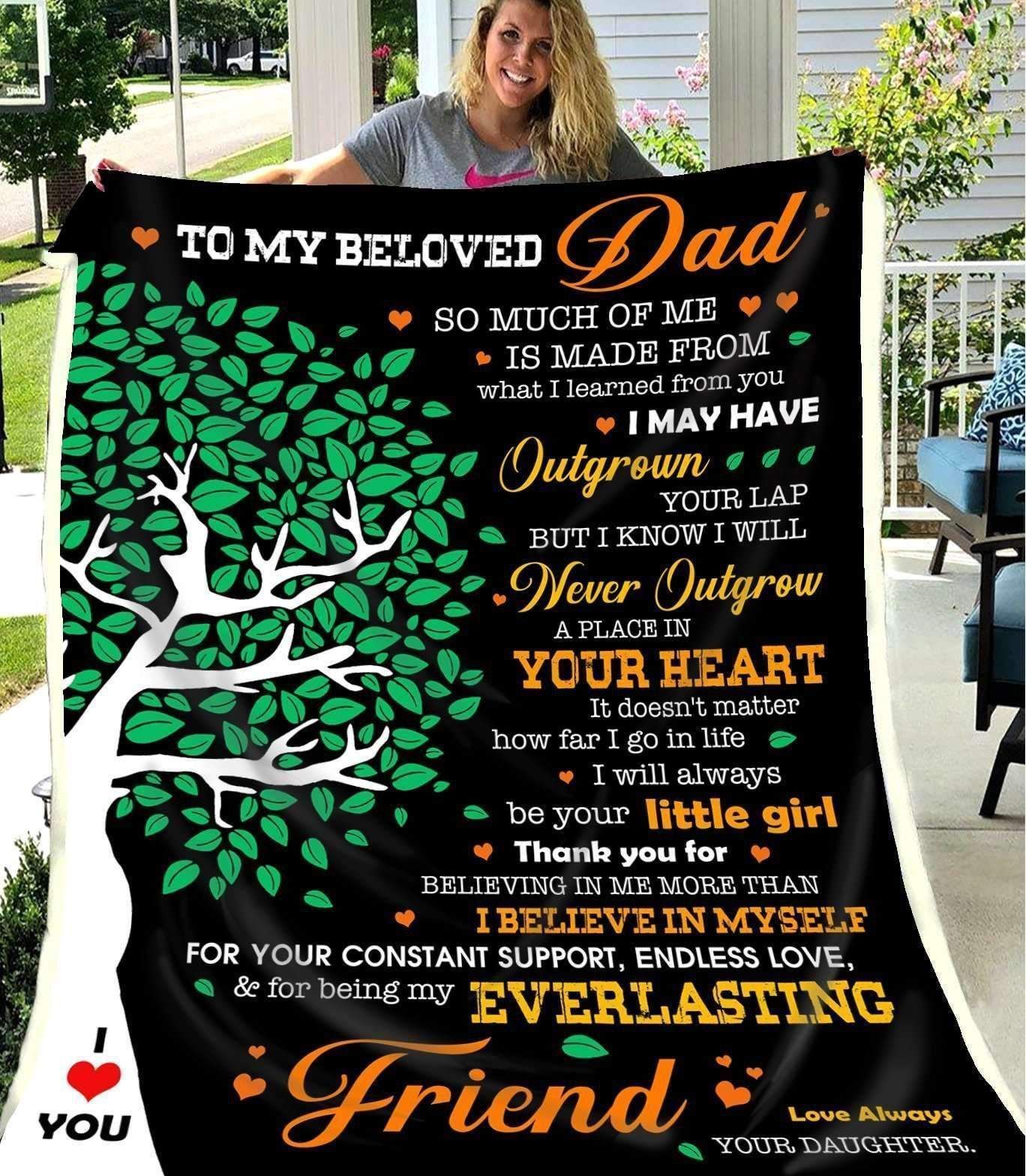 Blanket Meaning Gift For Daddy From Daughter Thank You For Your Endless Love