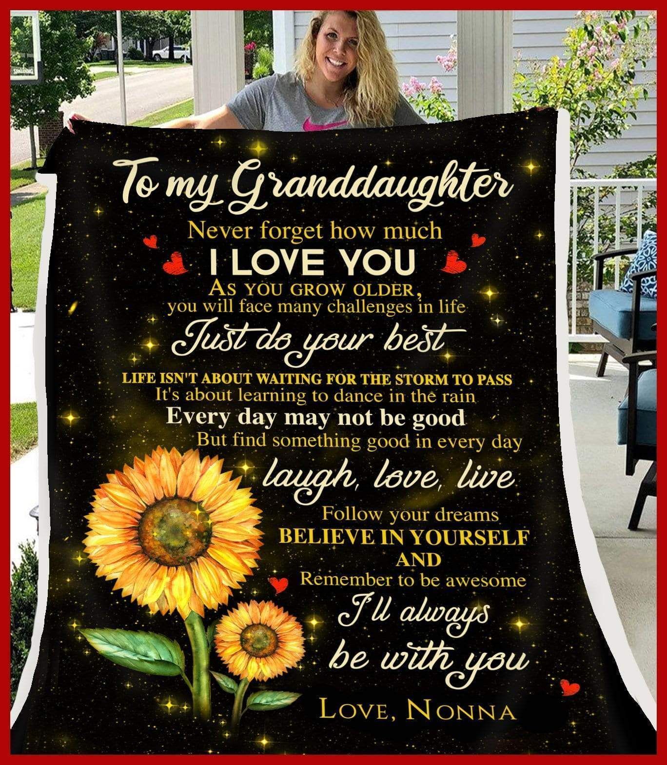 Blanket Nonna Gift For Granddaughter I’ll Always Be With You