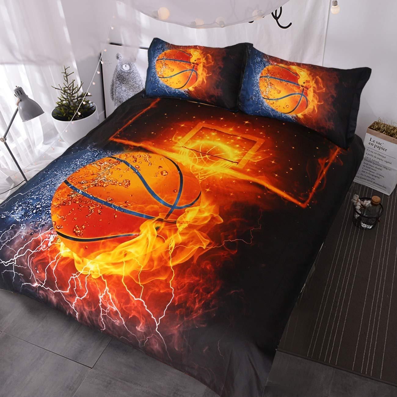 Bles Living Basketball Flame And Ice Bedding Set