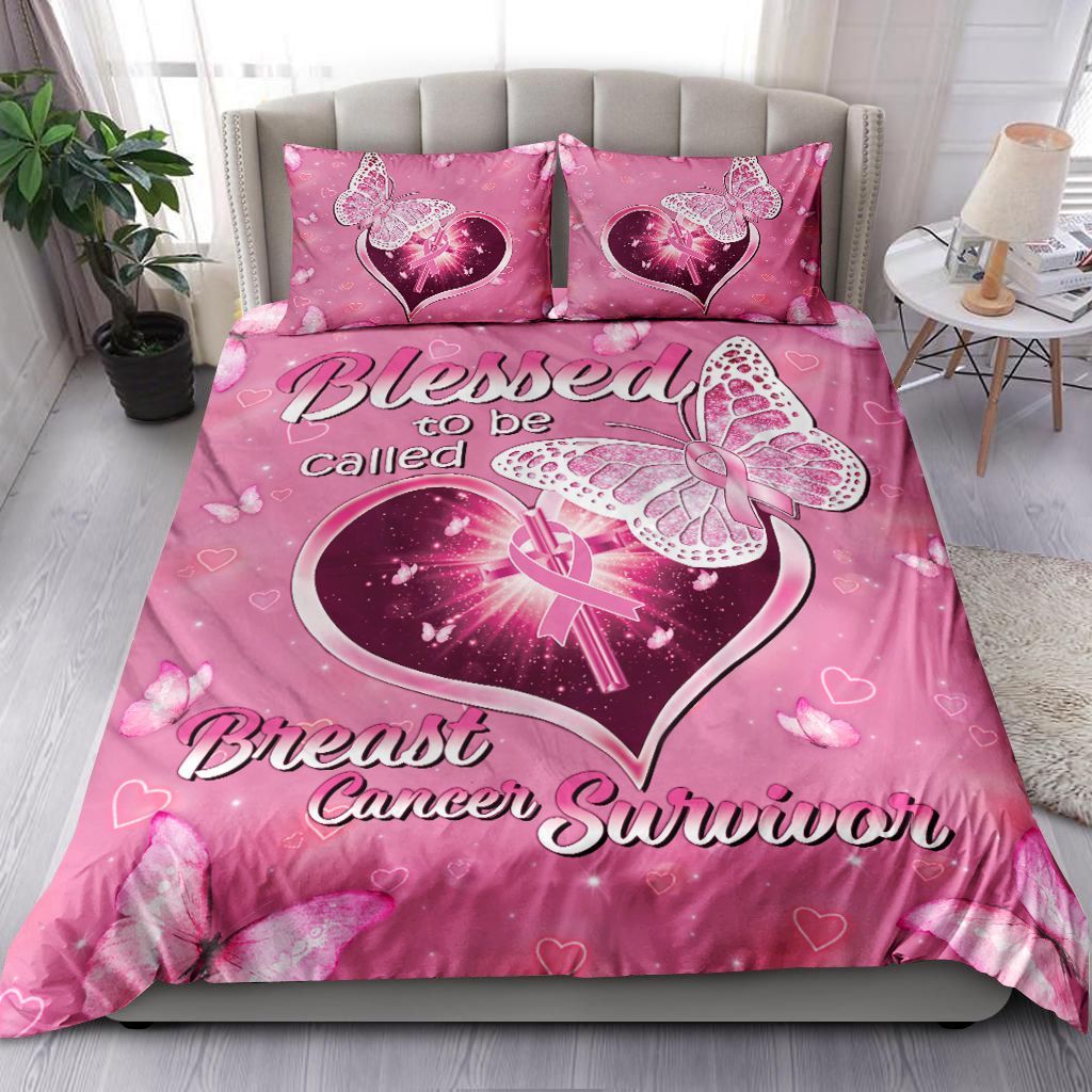 Blessed To Be Called Breasr Cancer Survivor Bedding Set