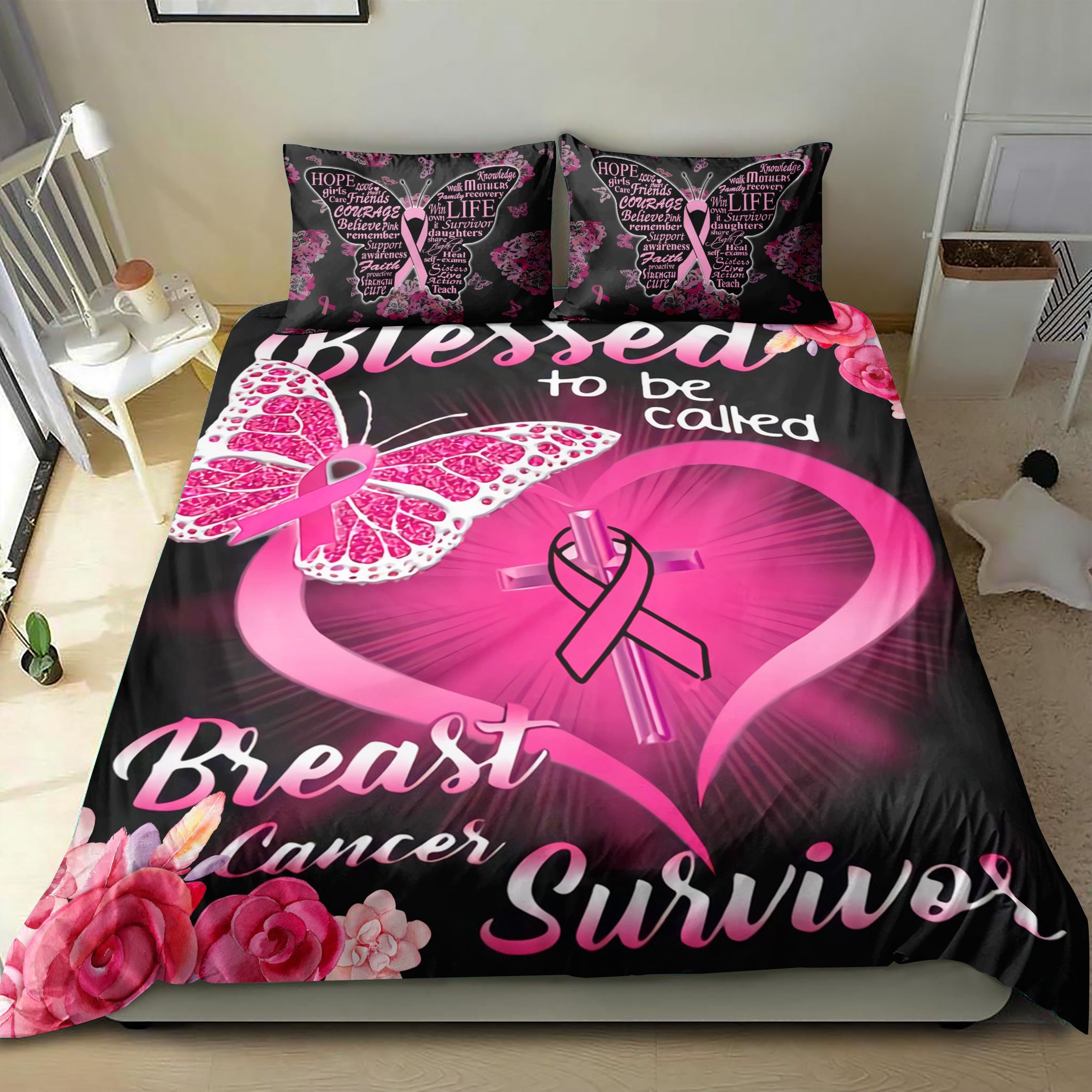 Blessed To Be Called Breast Cancer Survivor Bedding Set
