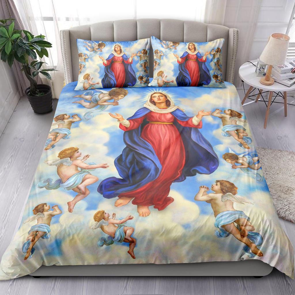 Blessed Virgin Mary Mother Of God Bedding Set