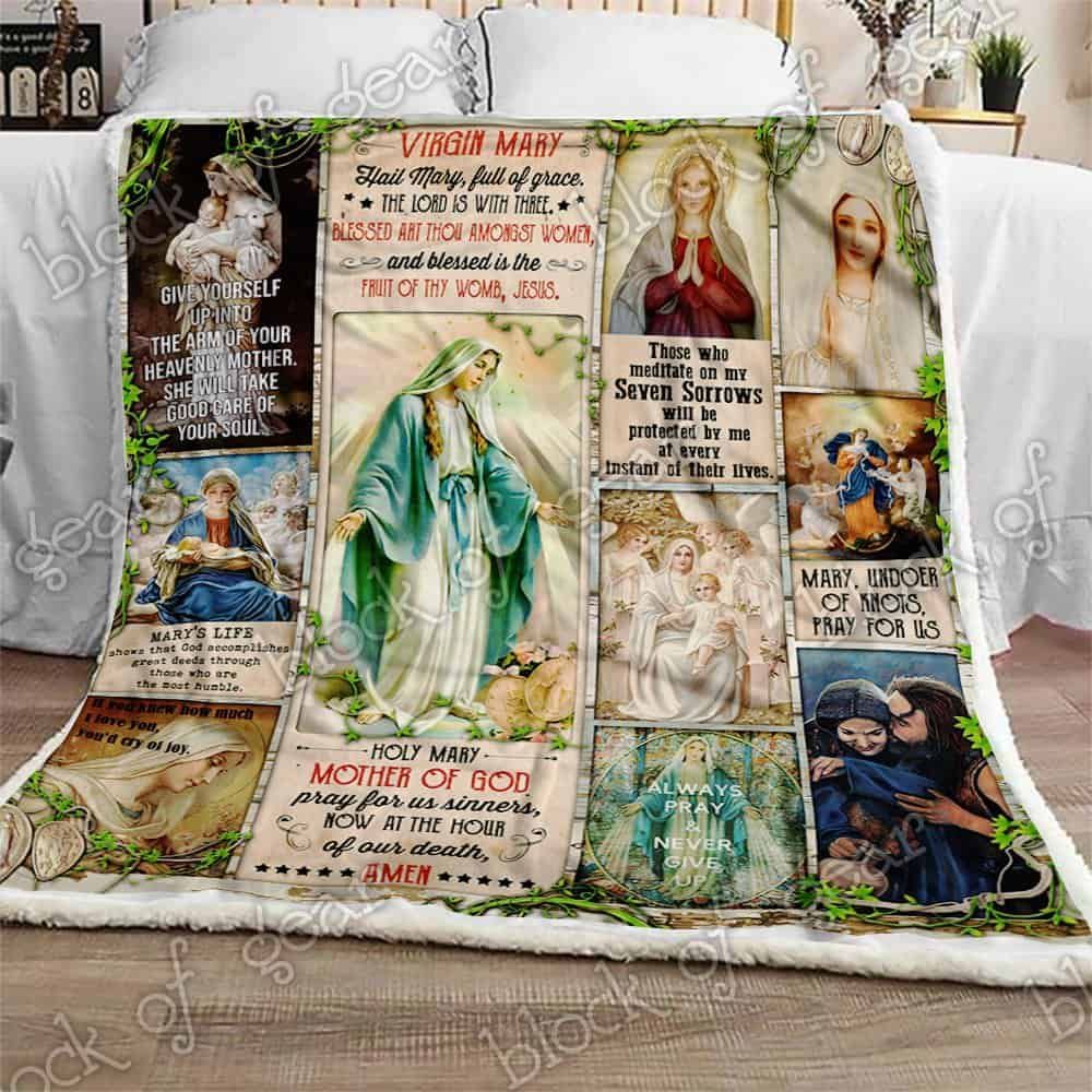 Blessed Virgin Mary Our Lady Fleece Blanket