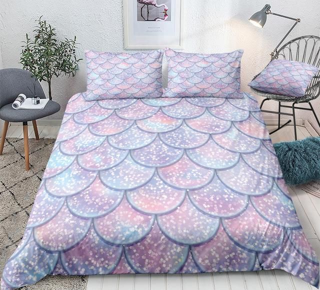 Bling Bling Mermaid Scale Bedding Set