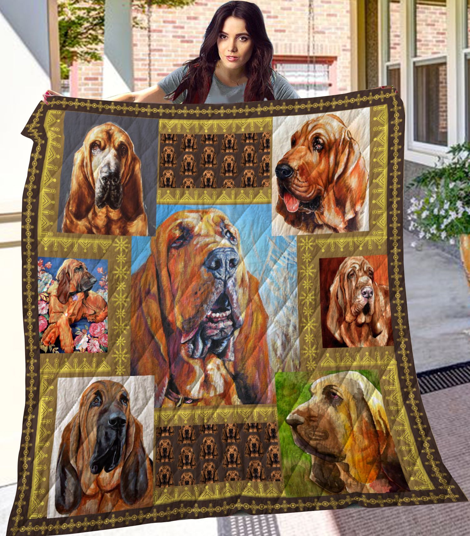 Bloodhound Sherpa Fleece Blanket