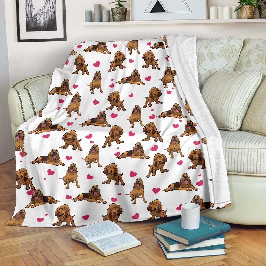Bloodhound Heart Blanket
