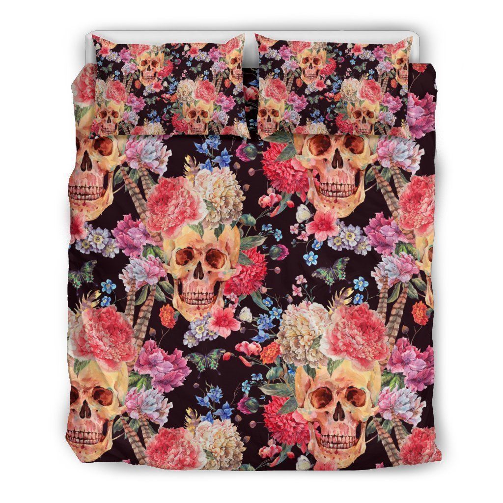 Blossom Peony Skull Bedding Set