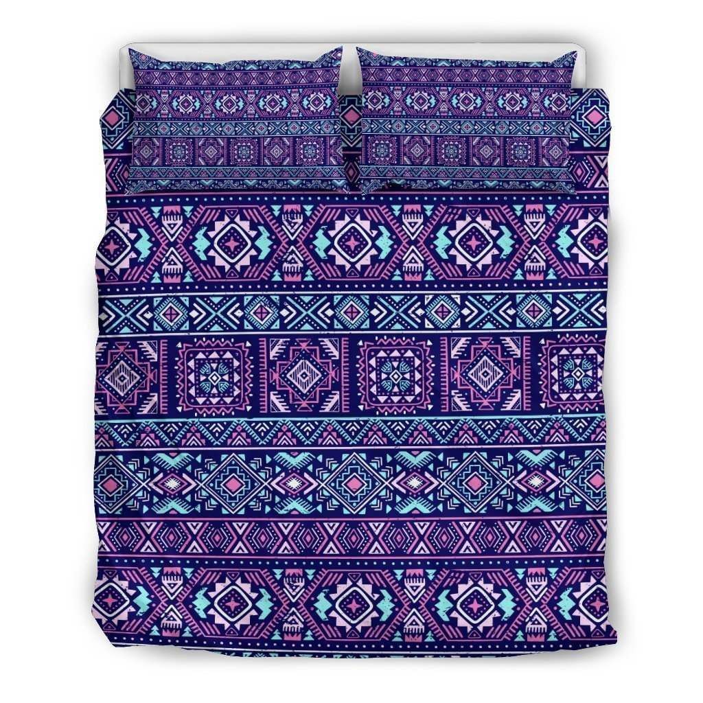 Blue And Pink Aztec Bedding Set