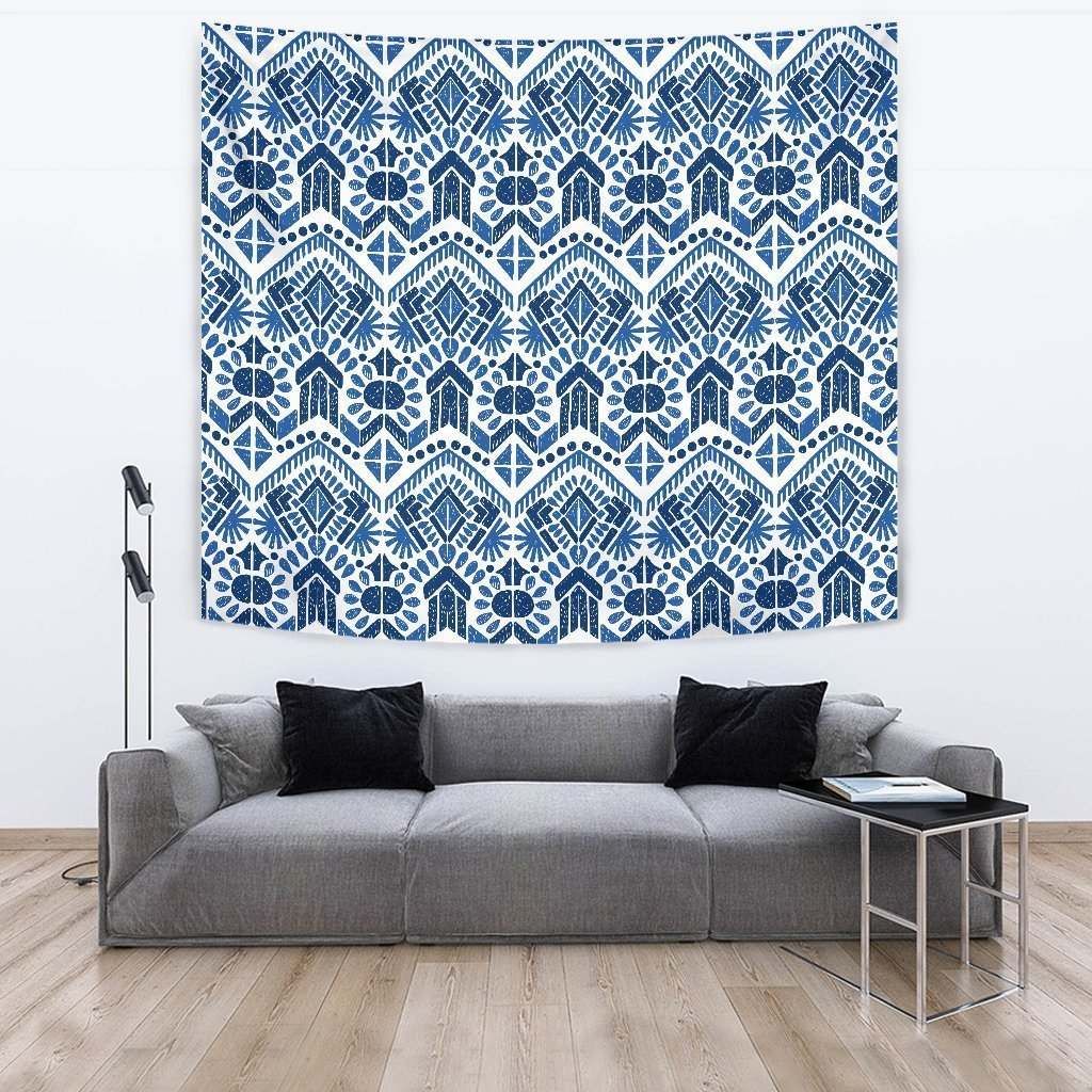 Blue And White Aztec CL17100023MDT Tapestry