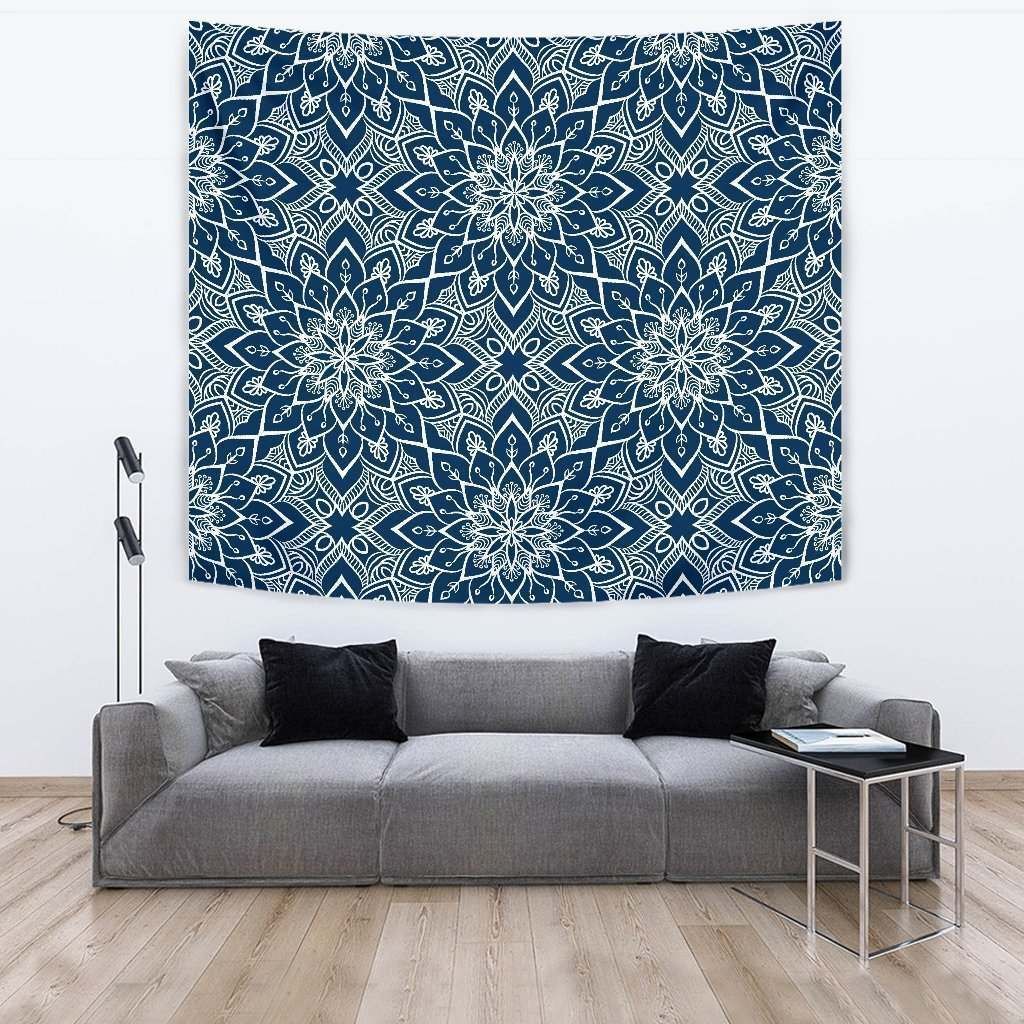 Blue And White Bohemian Mandala CL17100024MDT Tapestry