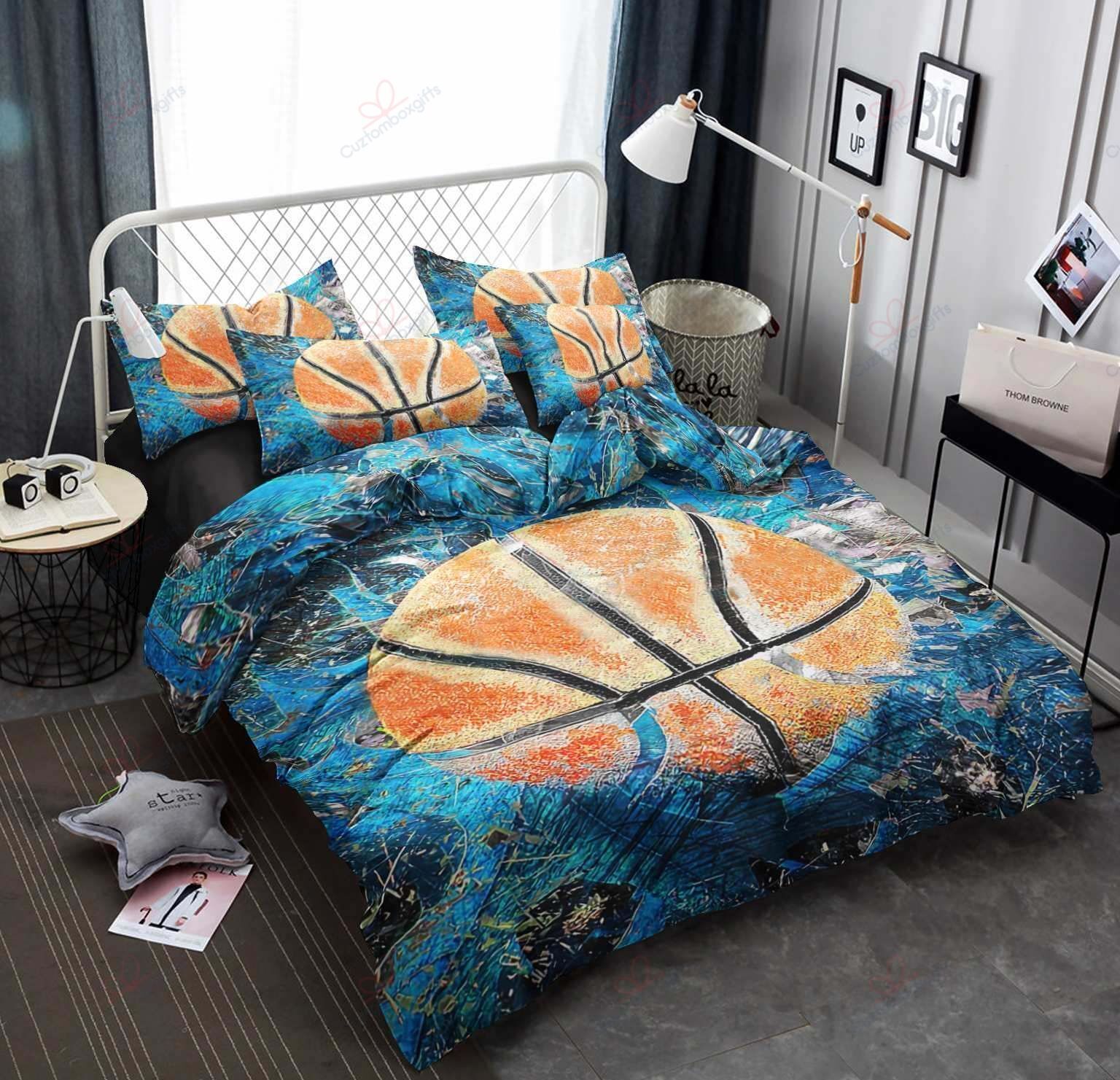 Blue Basketball Bedding Set
