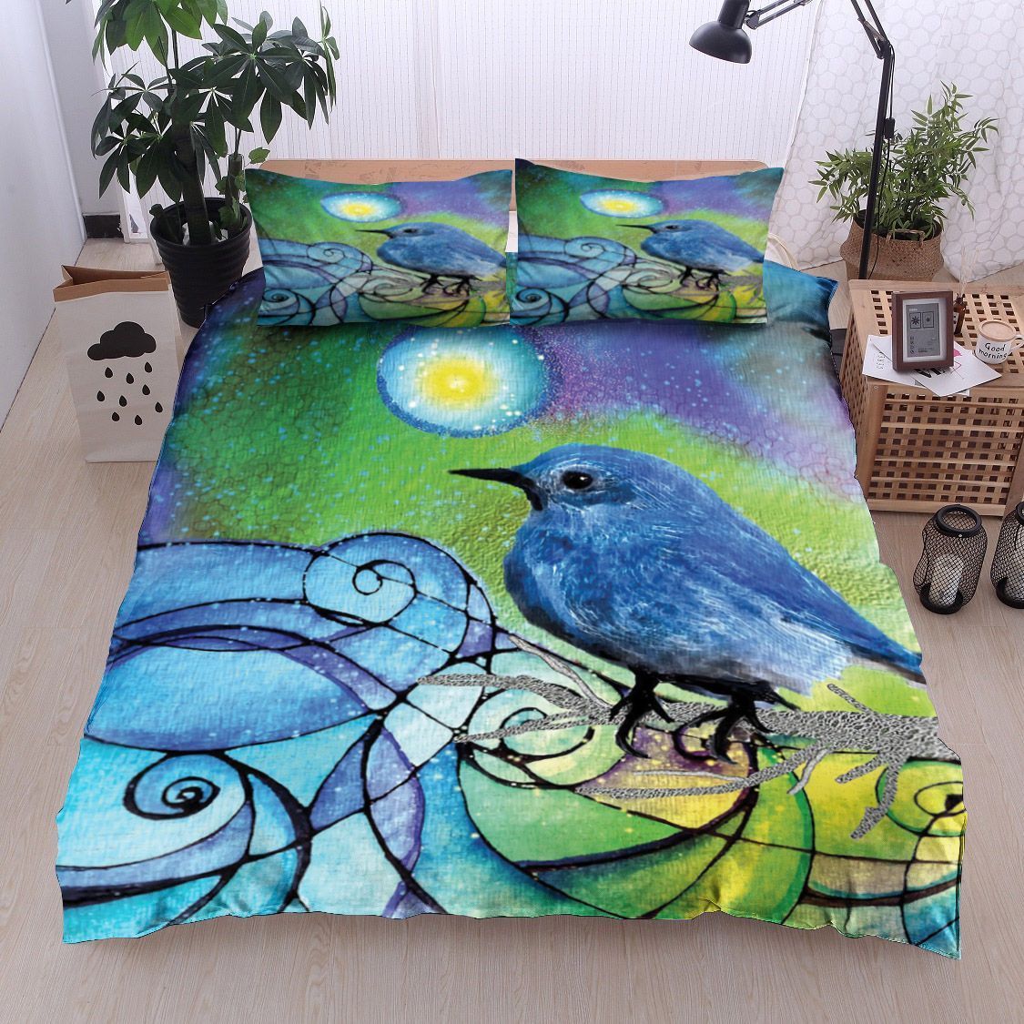 Blue Bird Bedding Set